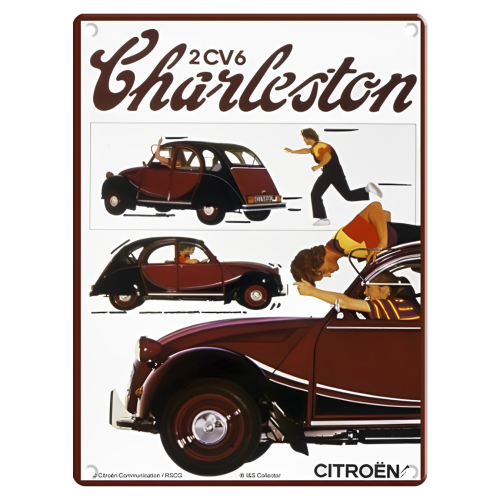 CITROËN 2 CV CHARLESTON DEKORATIVE METALLPLATTE