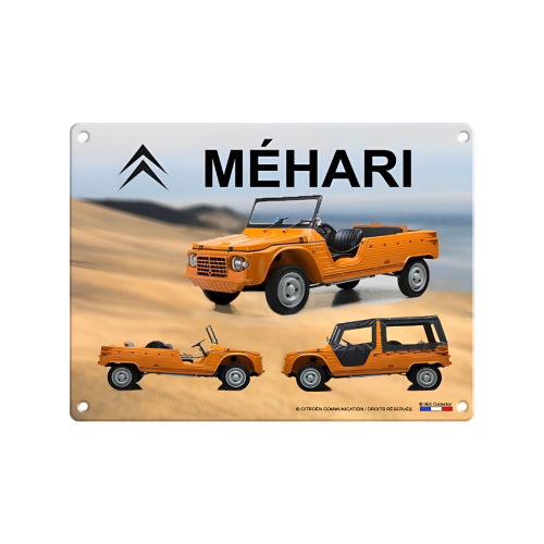 CITROËN MÉHARI ORANGE DECORATIVE METAL PLATE