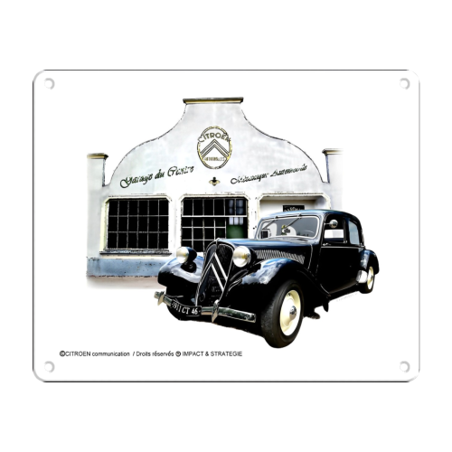 CITROËN TRACTION GARAGE DECORATIVE METAL PLATE